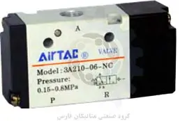 متالیکان فارس-شیر برقی پنوماتیک AIRTAC سری 3A200 (3.2 way)